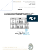 Comunicado-Formatos de Autorizacion