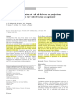 Impact of the population at risk of diabetes on projections