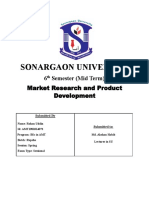 Market Research and Product Development at Sonargaon University