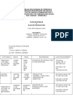 Plan de Rodaje y Producción - Fundamentos Del Guión.