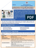 Electronic Engine Familiarization Course (ME-Type Engine) Delivered Online With Cloud Access To ME Engine Simulator