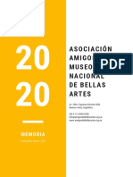 Amigos del Bellas Artes - Memoria 2020