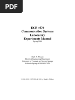 ECE 4670 Communication Systems Laboratory Experiments Manual