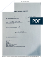 Office of Management and Budget Confirmation Fax Cover Sheet