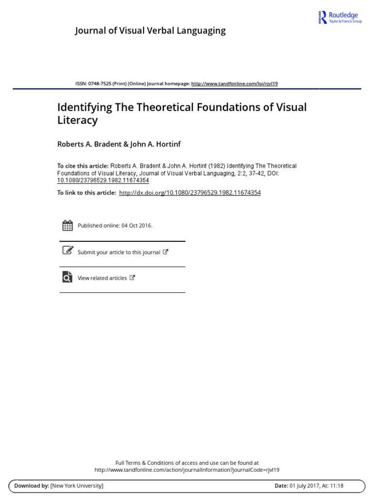 Foundations of Visual Literacy Theory | PDF | Literacy | Theory