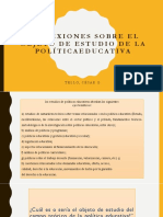 5 - El Objeto de Estudio de Las Politicas Educativas