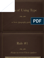 Rules of Using Type: or Basic Typography Guidelines