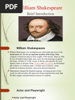 William Shakespeare: Brief Introduction