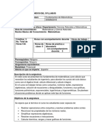 Fundamentos de Matemáticas - Syllabus