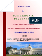 Final Information Brochure of M.des MIM Admission 2021