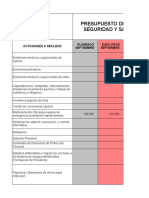 Presupuesto SGSST 1