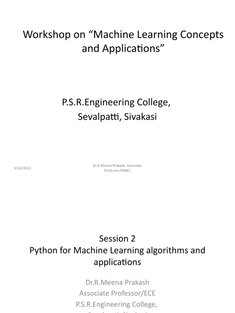 Python For Machine Learning Basics | PDF | Cross Validation (Statistics ...