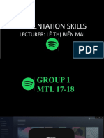 Presentation Skills: Lecturer: Lê Thị Biển Mai