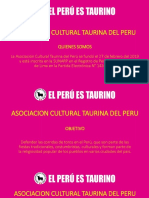 Asociacion Cultural Taurina Del Peru - Reactivacion Sector Taurino
