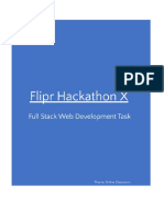 Flipr Hackathon X Full Stack Web Development Task