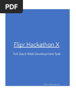 Flipr Hackathon X Full Stack Web Development Task