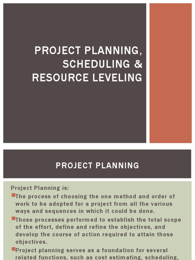 Project Planning and Scheduling Guide | PDF