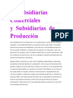 Subsidiarias y Consorcios