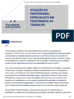 Atuação Do Profissional Especialista em Fisioterapia Do Trabalho)