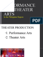 Performance and Theater Arts - In the Philippine Region