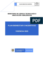 Plan de Bienestar e Incentivos 2020