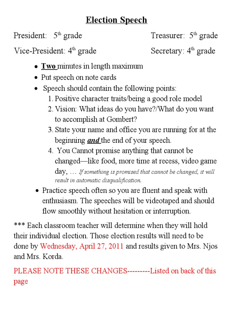 Elelction Speech 2011 | PDF