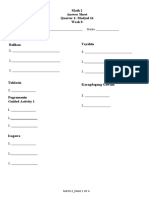 Math 2 Answer Sheet Quarter 1: Modyul 16 Week 8