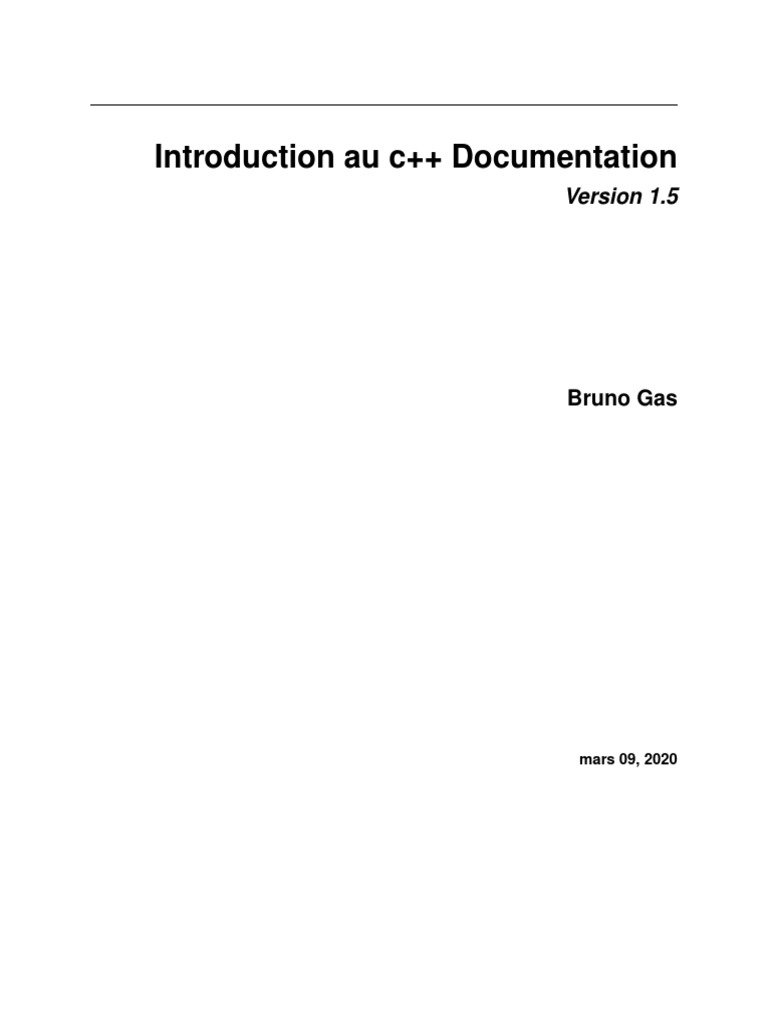 Introduction au C++ : Guide Complet | PDF | Classe (informatique) | C