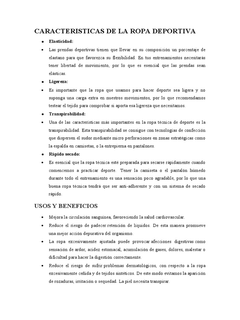 de La Ropa Deportiva PDF