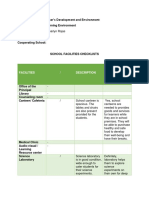 School Facilities Checklist and Classroom Observation Guide