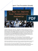 How To Improve Your Presentation Instantly