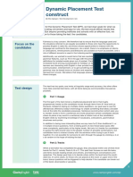 Dynamic Placement Test Construct: Focus On The Candidates