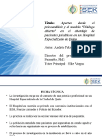 Aportes del psicoanálisis y el diálogo abierto en el tratamiento de pacientes psicóticos