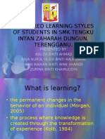 Preferred Learning Styles of Students in SMK Tengku