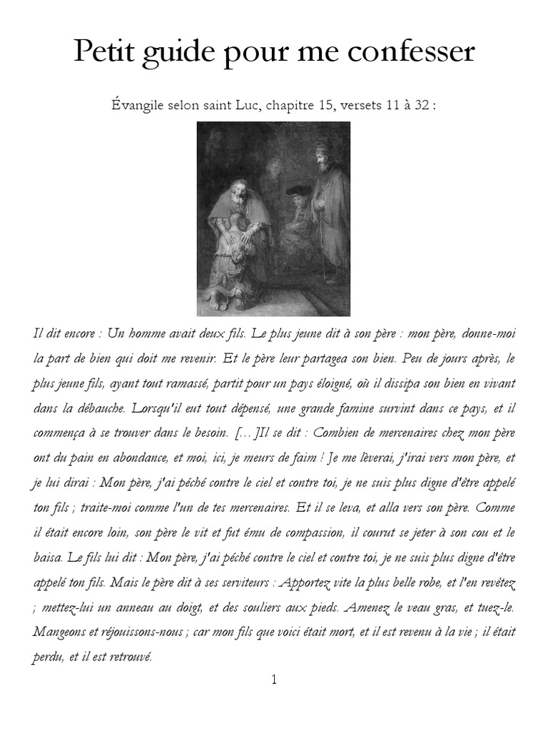 Petit Guide Pour Me Confesser - Enfants | PDF | Pénitence | Messe