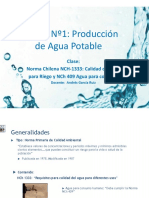 Presentación N°2 - Calidad de Agua para Diversos Usos NCh1333 y NCH 409