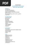 Core PHP (Duration 20-22 Classes) Topics: PHP, Mysql, Javascript