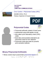 Error Control - Polynomial Codes (CRC) : Unit 01.04.02 CS 5220: Computer Communications