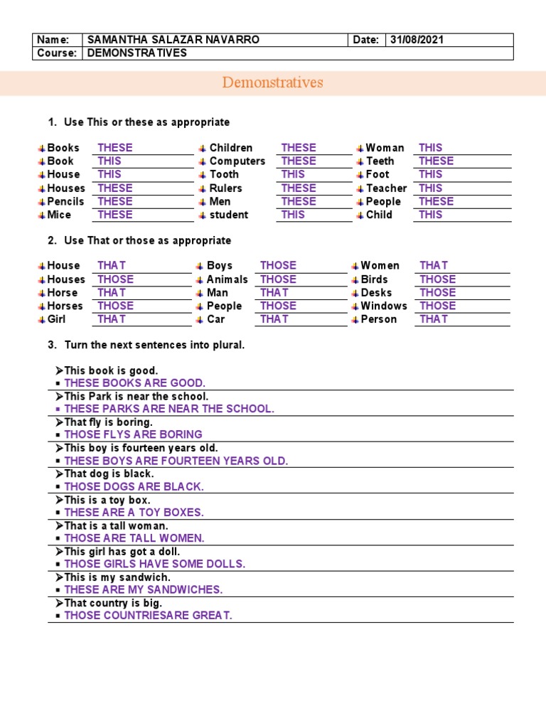 Demonstratives | PDF