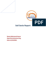 Soil Sevie Report: Name:Mohamad Hawar Dept:Petrochemical - Eng Date:12/10/2021
