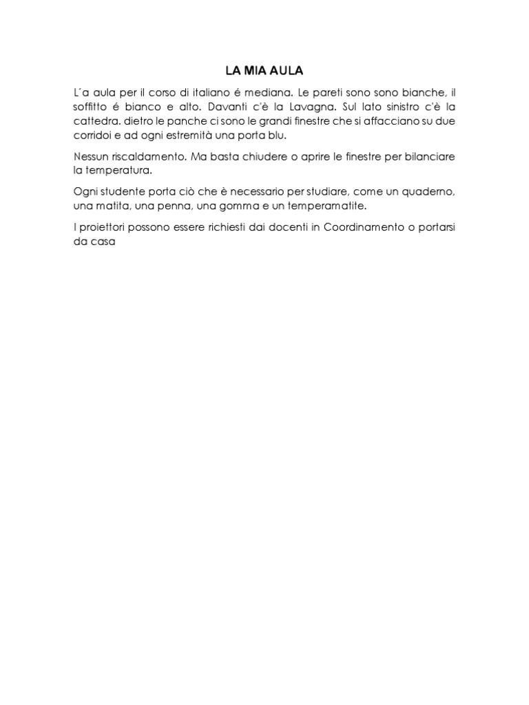 La Mia Aula | PDF