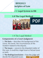 BUS2013 Principles of Law: Chapter 1 Legal System in HK