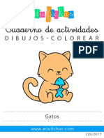 COL0017 Gatos Colorear Edufichas
