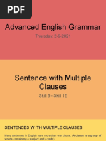 Sentence With Multiple Clauses