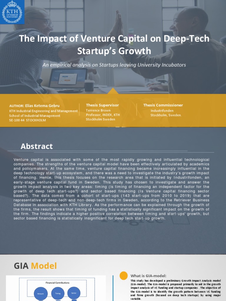 The Impact Of Venture Capital On Deep Tech Startup S Growth Pdf