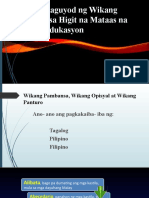 1 Filipino Sa Higit Na Mataas Na Edukasyon