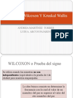 Pruebas de Wilcoxon y Kruskal Wallis para muestras no paramétricas