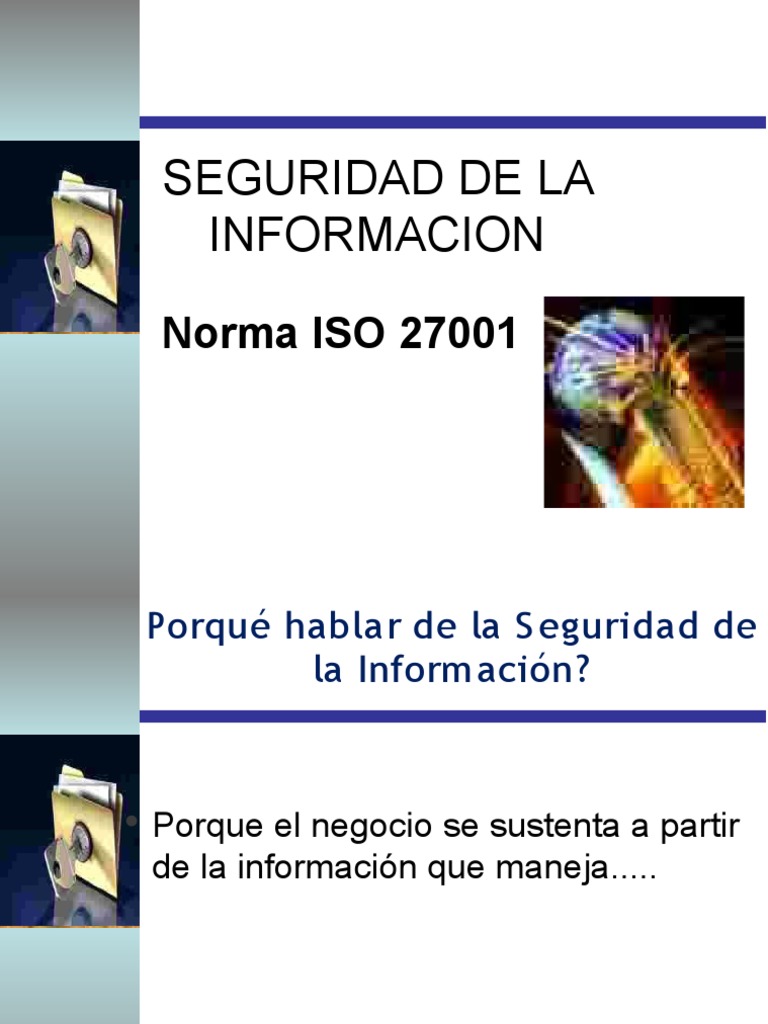 Norma iso 27001 pdf la seguridad inform tica seguridad