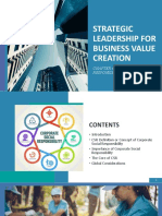 Strategic Leadership For Business Value Creation
