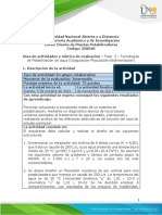 Guía de Actividades y Rúbrica de Evaluación - Unidad 2 - Fase 3 - Tecnologias de Potabilización de Agua (Coagulación-Floculación-Sedimentación)